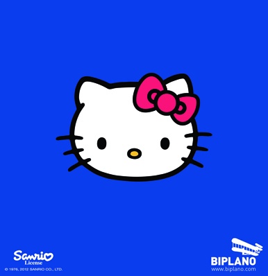 Hello Kitty aterriza en Biplano