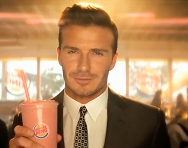 David Beckham, muy seductor en Burger King