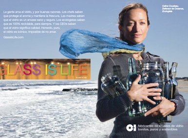 La nieta de Cousteau apoya el uso de envases de vidrio