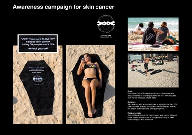 Campaña contra el cáncer de piel de JWT Dubai