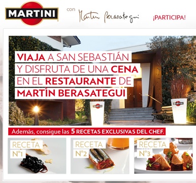 Web de la campaña de Martini con Martín Berasategui