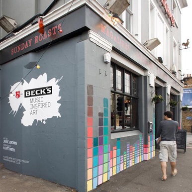 Street marketing de la cerveza Becks