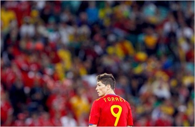Torres en el fatídico partido España-Suiza