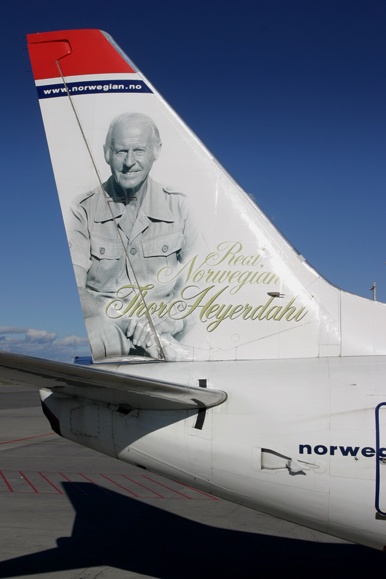 Thor Heyerdahl en los aviones de Norwegian