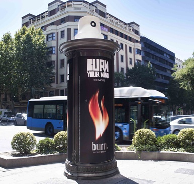 Sprays gigantes de Burn en Madrid