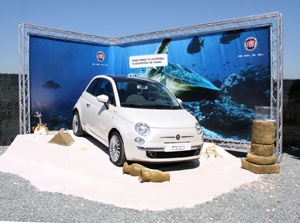 Fiat 500 en la exposicin Tesoros sumergidos de Egipto