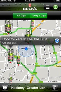 Aplicación de iPhone para la cerveza Beck´s
