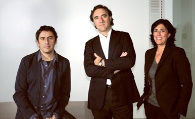 Rafa Antón, Pedro Calderón y Marta Aguirrezábal