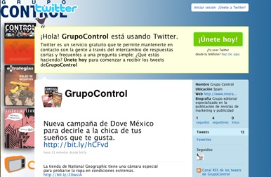 Twitter grupo control