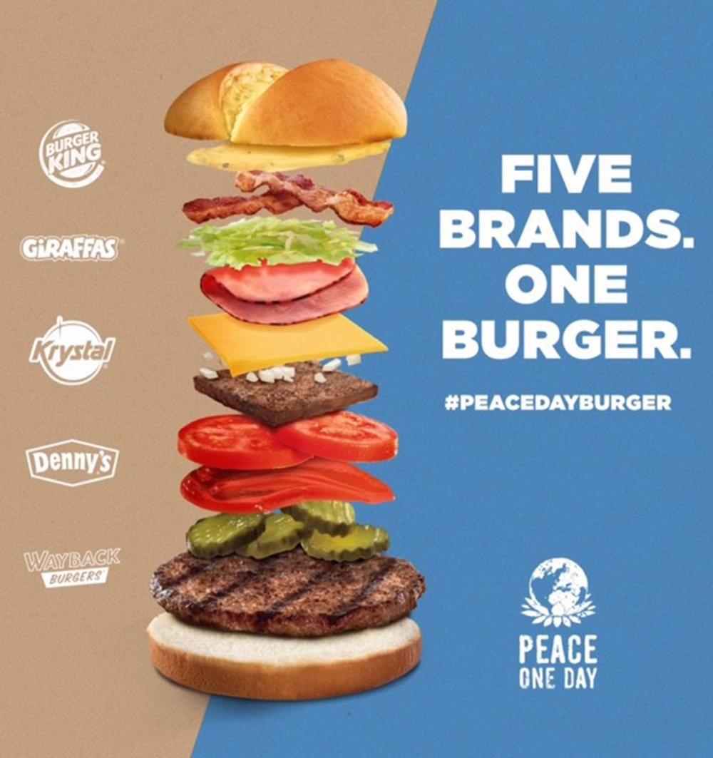 La hamburguesa de la paz