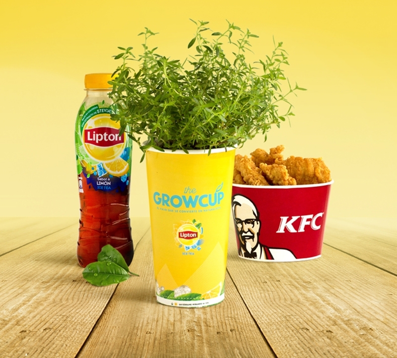 Lipton Ice Tea y KFC crean un vaso que se convierte en planta