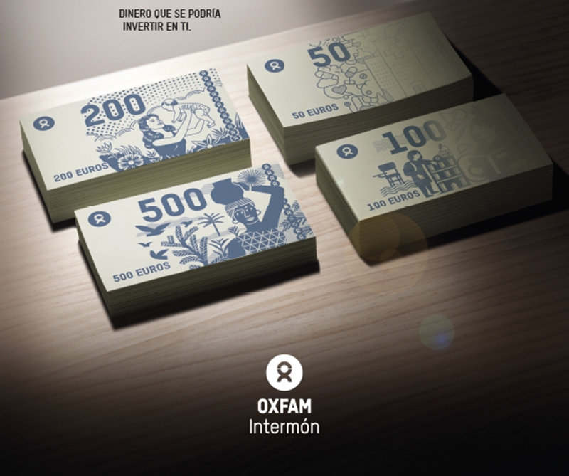 Oxfam Intermon lanza una colección de billetes 'invisibles'