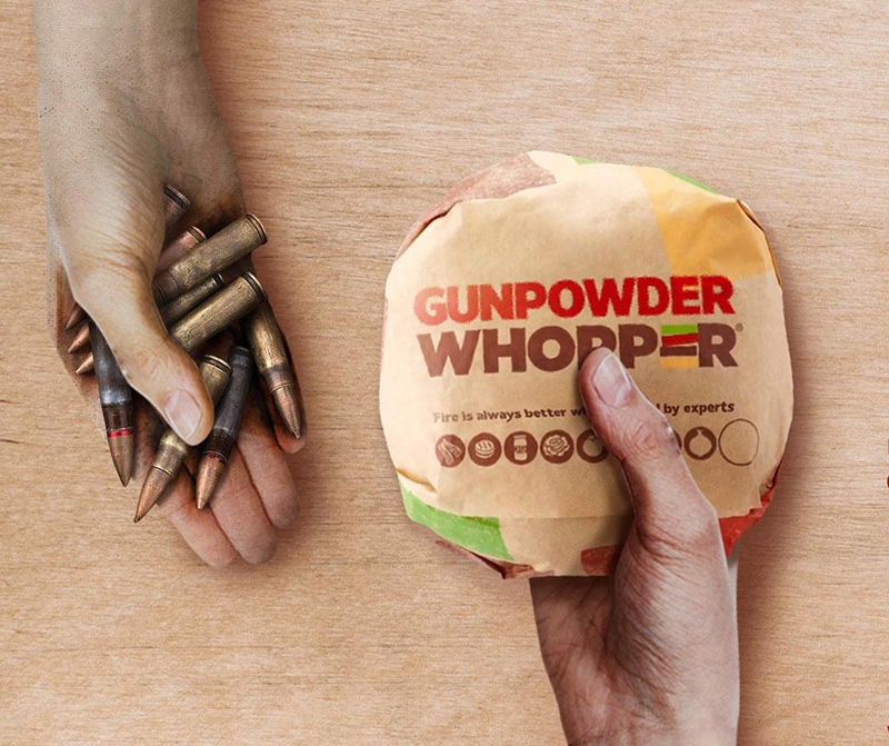 El fuego amigo de Burger King combate las armas en EEUU