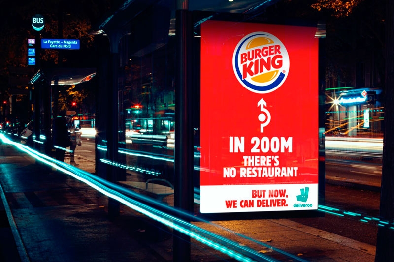 Campaña que señala la ausencia de establecimientos Burger King