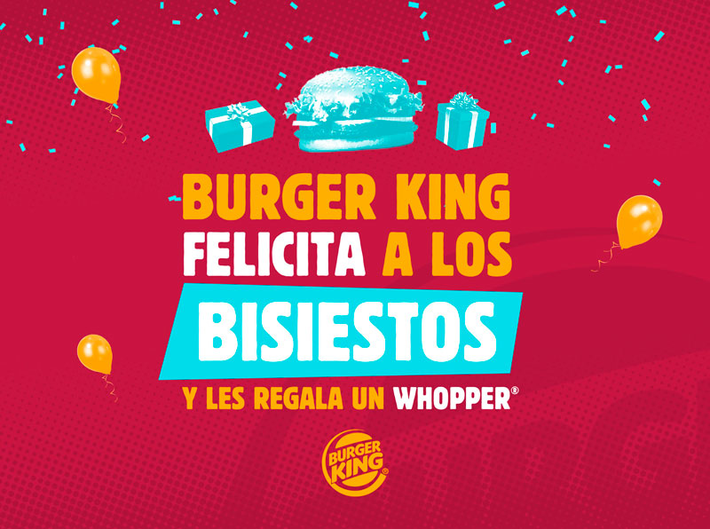 Burger King regala Whoppers a los nacidos el 29 de febrero