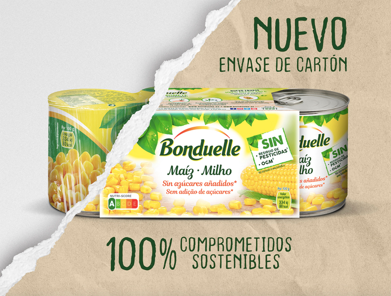 Bonduelle renueva su packaging con una solución 100% sostenible