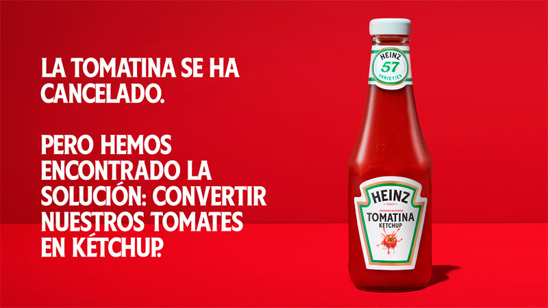 Heinz rinde homenaje a La Tomatina con una edición especial de su ketchup