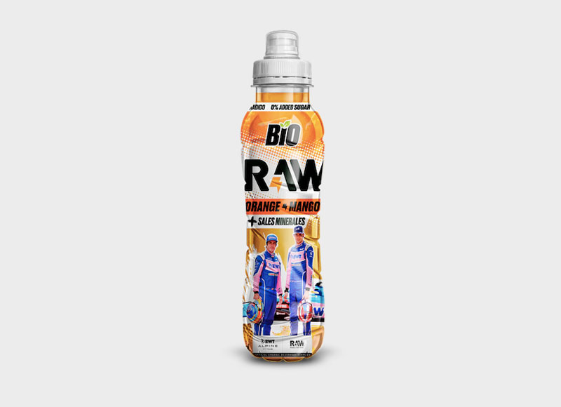 Edición limitada de Raw Super Drink con la imagen de Fernando Alonso