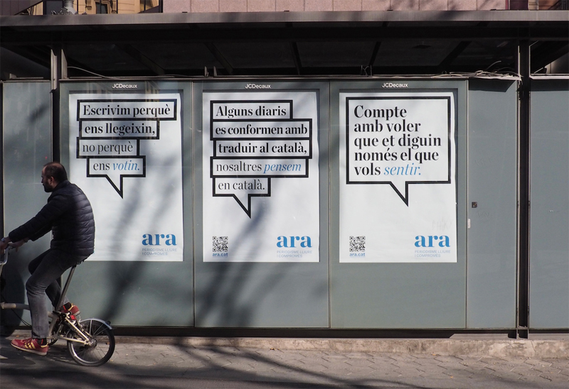 Campaña de ARA para reforzar su liderazgo en la prensa catalana