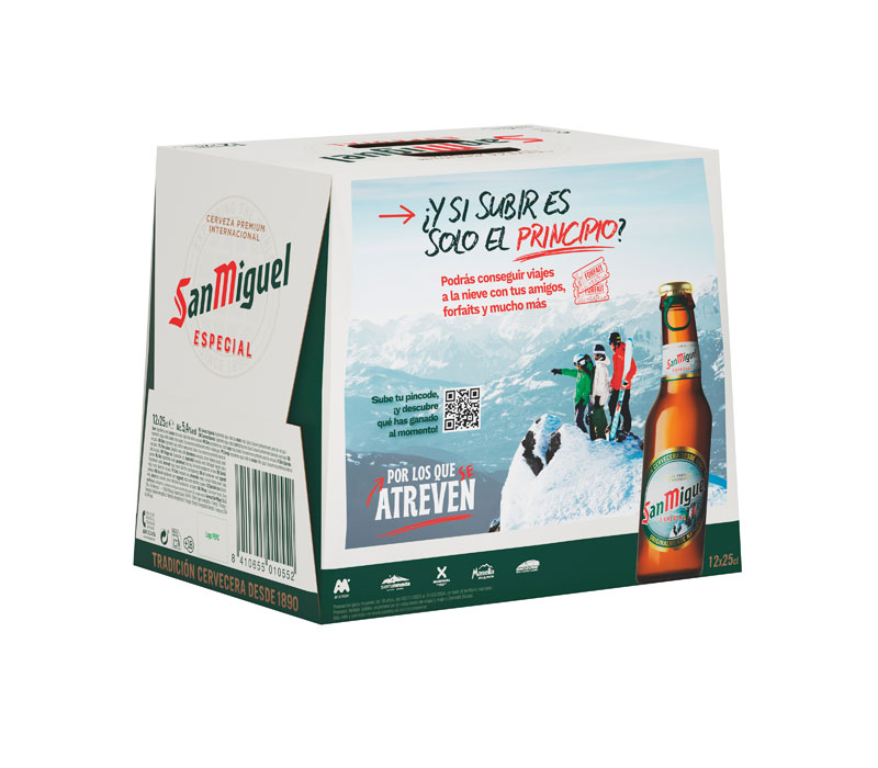 Cervezas San Miguel evoca los paisajes de nieve