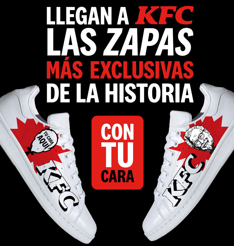 Zapatillas de KFC personalizadas con la cara de sus clientes