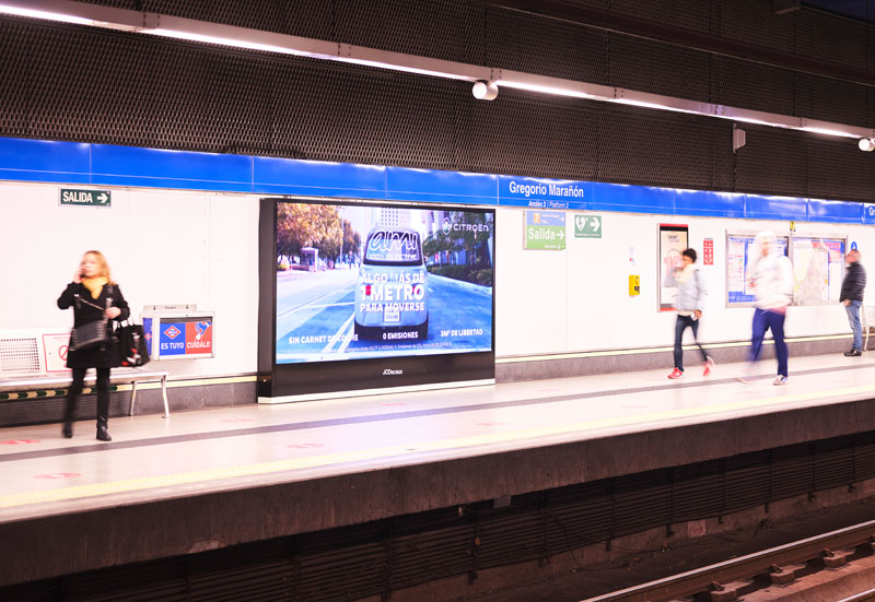 Campañas programáticas DOOH de Publicis en el Metro de Madrid