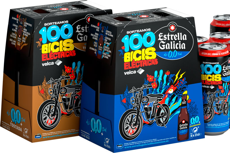 Estrella Galicia 0,0 y Velca sortean 100 bicicletas eléctricas