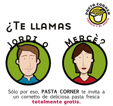 Pasta gratis para Jordi y Mercé