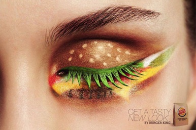 Apetitoso maquillaje de Burger King