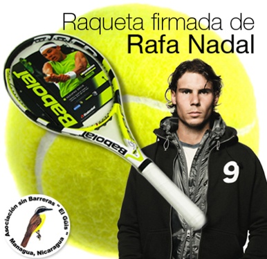 Raqueta firmada de Rafa Nadal en SocialBid