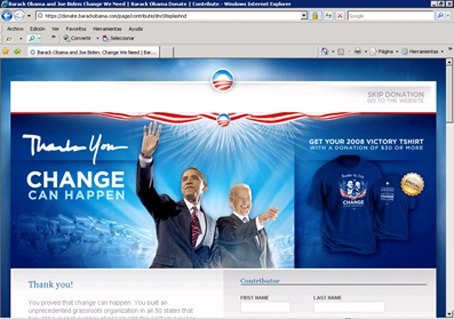 Web de Obama