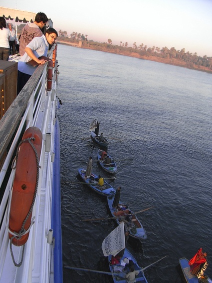 Vendedores en el Nilo