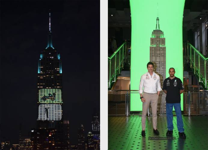 WhatsApp y Mercedes iluminan el Empire State Building