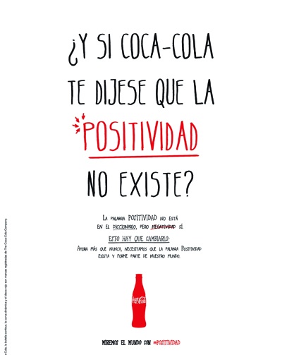 Coca-Cola aboga por la 'positividad'