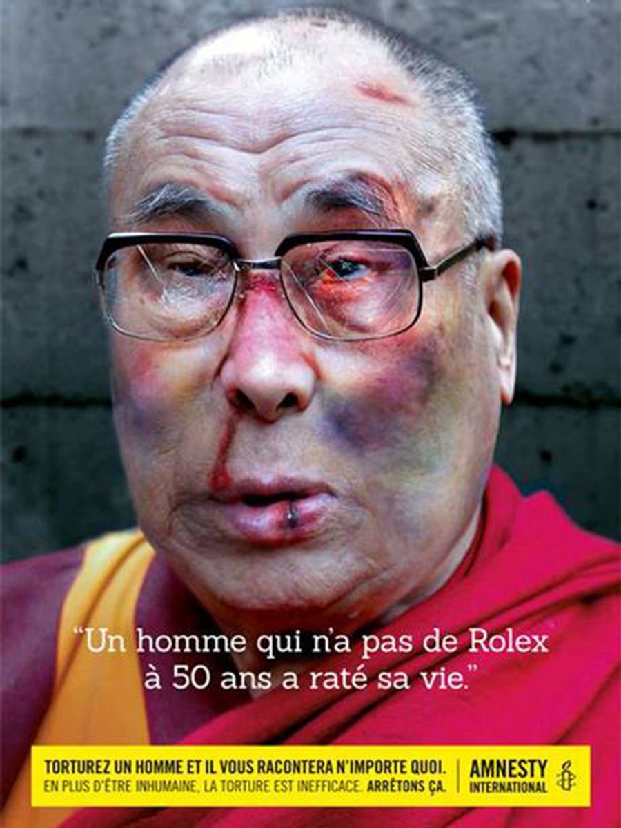 Amnistía Internacional tortura al Dalai Lama