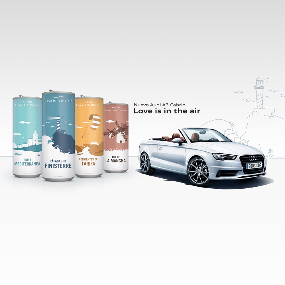 Audi presenta una colección de latas de aire