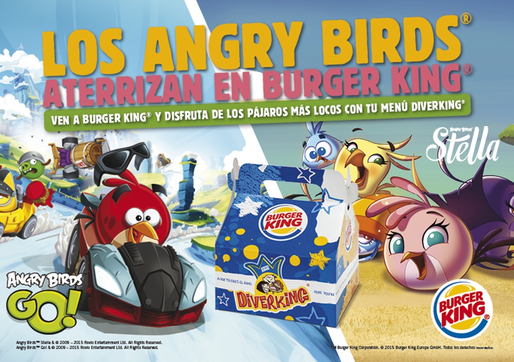 Los Angry Birds sobrevuelan Burger King