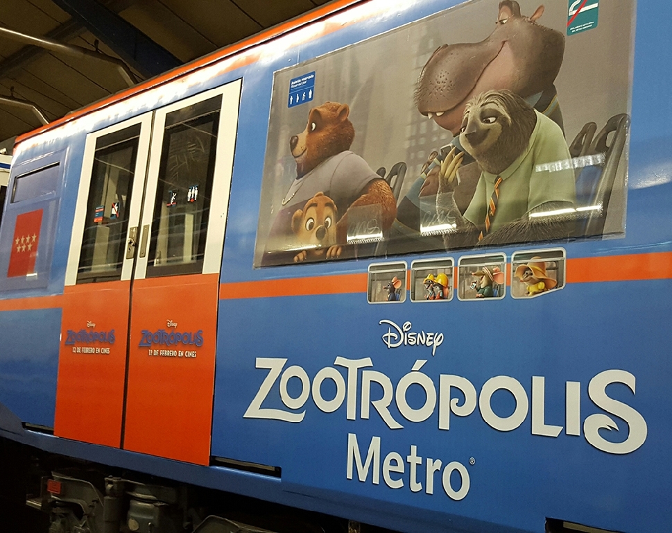 'Zootrópolis' toma el Metro de Madrid