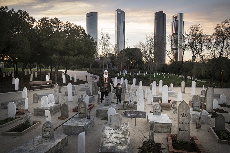 Cementerio de niños sirios en pleno centro de Madrid