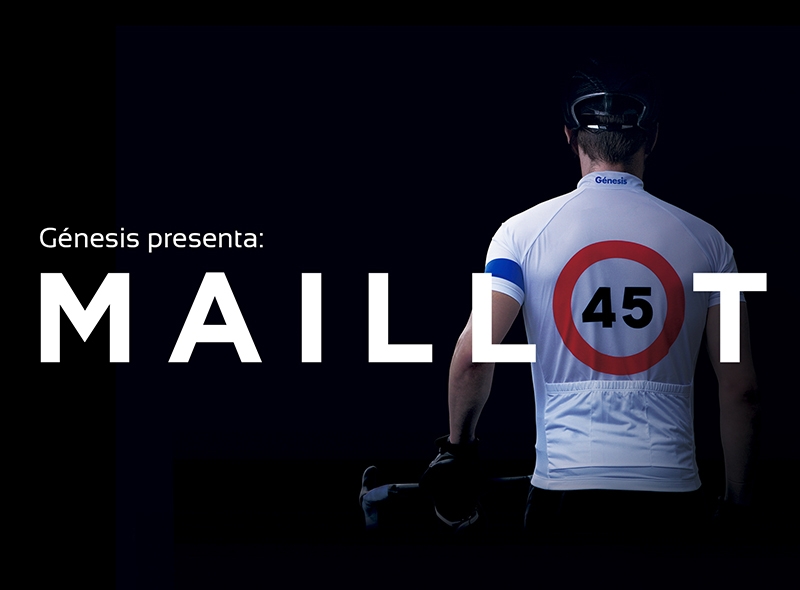 'Maillot 45', una señal de tráfico móvil para proteger a los ciclistas