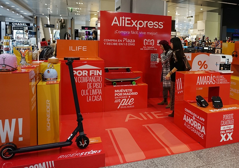 AliExpress y El Corte Inglés abren una tienda 'pop up' en Madrid