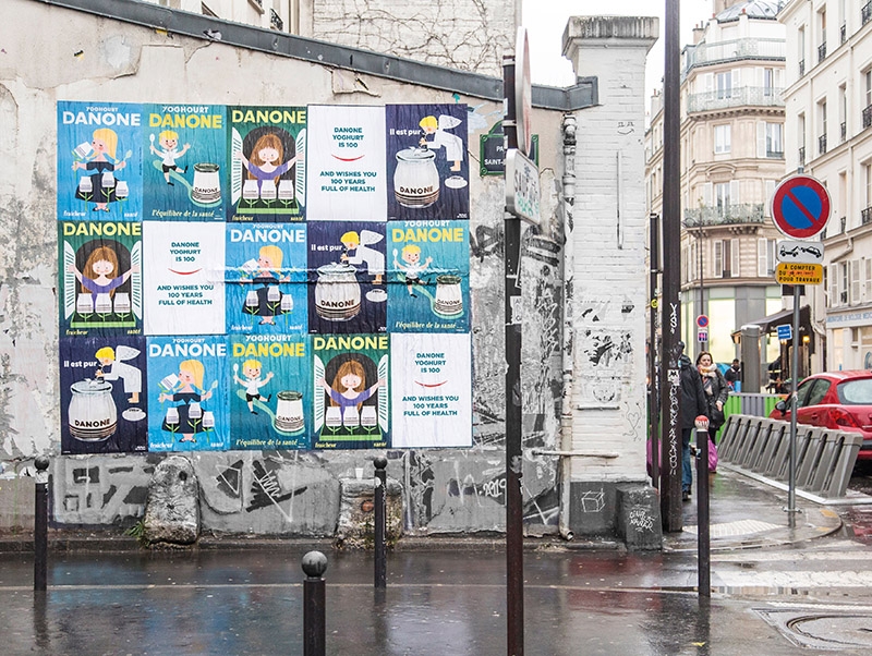 100 años de los yogures Danone decoran las calles de París