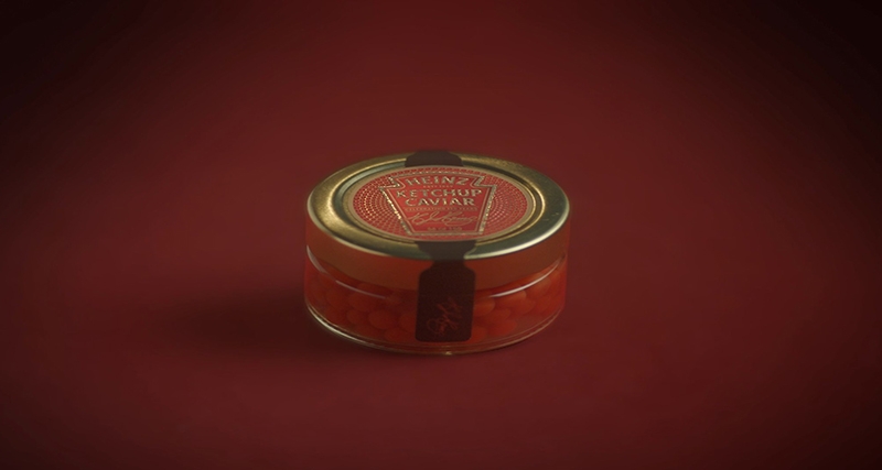 Heinz celebra San Valentín con perlas de caviar de kétchup
