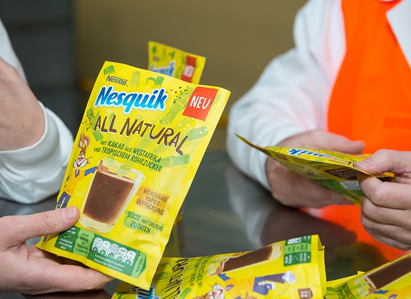 Nestlé estrena envase de papel en su nuevo Nesquik All Natural