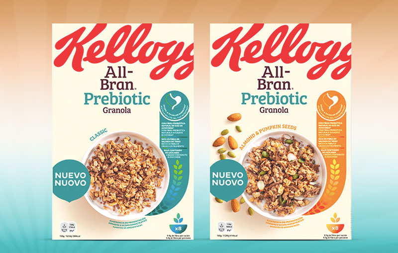 Kellogg lanza nueva gama de granolas con fibra prebiótica