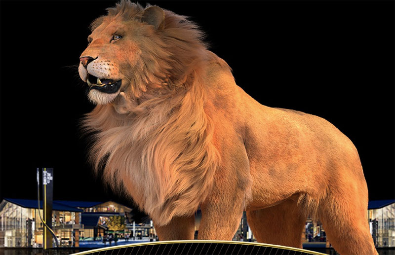 Un león en 3D aterroriza a los viandantes