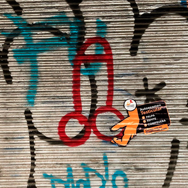 Graffitis de penes en la vía pública