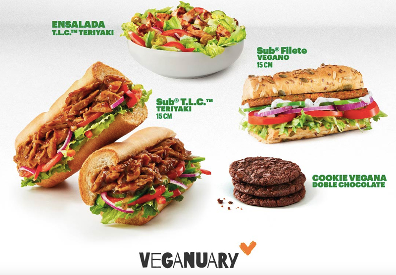 Subway se suma un año más al movimiento Veganuary