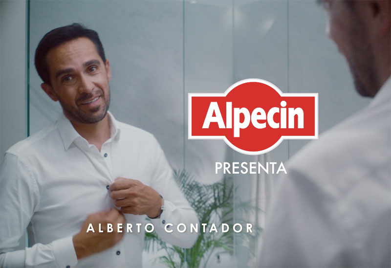Alberto Contador 'lucha por su pelo' con Alpecin