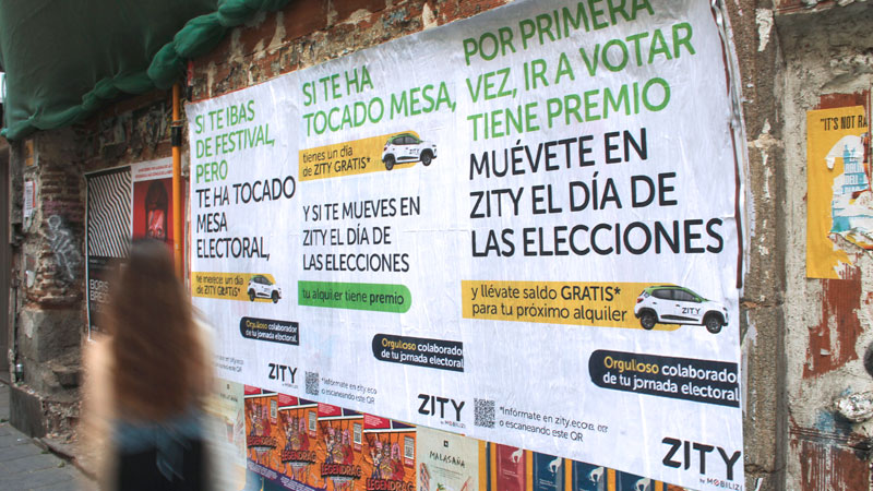 Zity ofrece su servicio gratis a los madrileños en mesas electorales